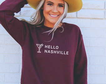 Nashville Sweatshirt, Nashville Shirt, Nashville Tennessee, Tennessee Shirt, Tennessee Sweatshirt, Nashville Crewneck Sweatshirt, Nashville
