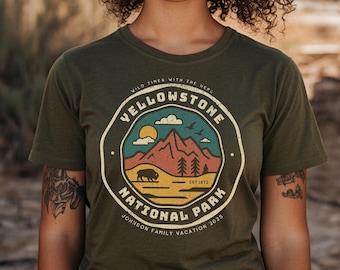 Vintage Yellowstone National Park T-Shirt: Retro Family Adventure Tee