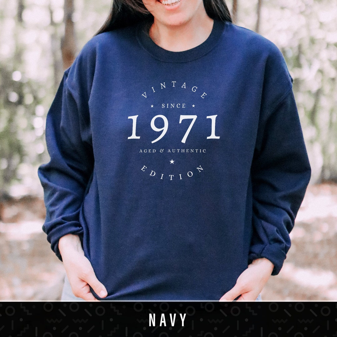 ウッチィページ♡ 1971 Sweatshirt, 1971 Birthday Year Number Sweater for Women, Cute