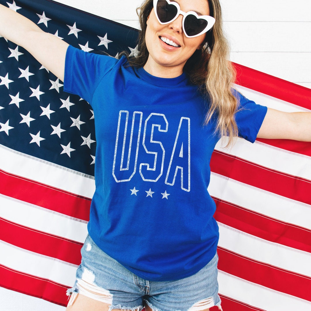 USA Flag T-shirt USA Shirt America Shirt 4th of July - Etsy