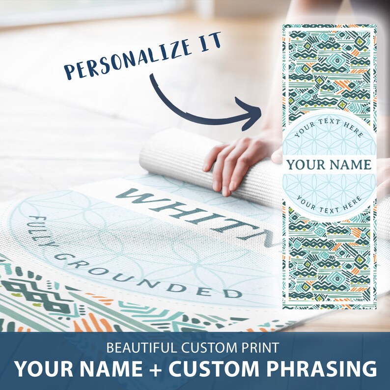Personalized Yoga Mat - Custom Yoga Mats - Printed Yoga Mat With Name - Personalized Yoga Mat - Yoga Lover Gift - Pilates Yoga Mat - image 6