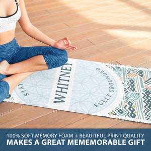 Personalized Yoga Mat - Custom Yoga Mats - Printed Yoga Mat With Name - Personalized Yoga Mat - Yoga Lover Gift - Pilates Yoga Mat - image 4