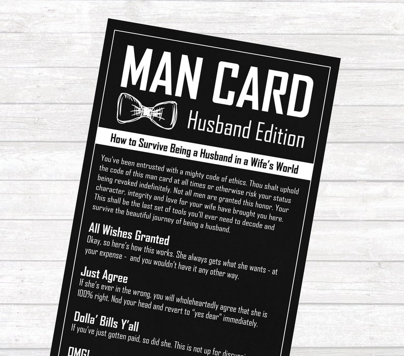 Funny Husband Birthday Card Husband Wedding Gift Husband Etsy