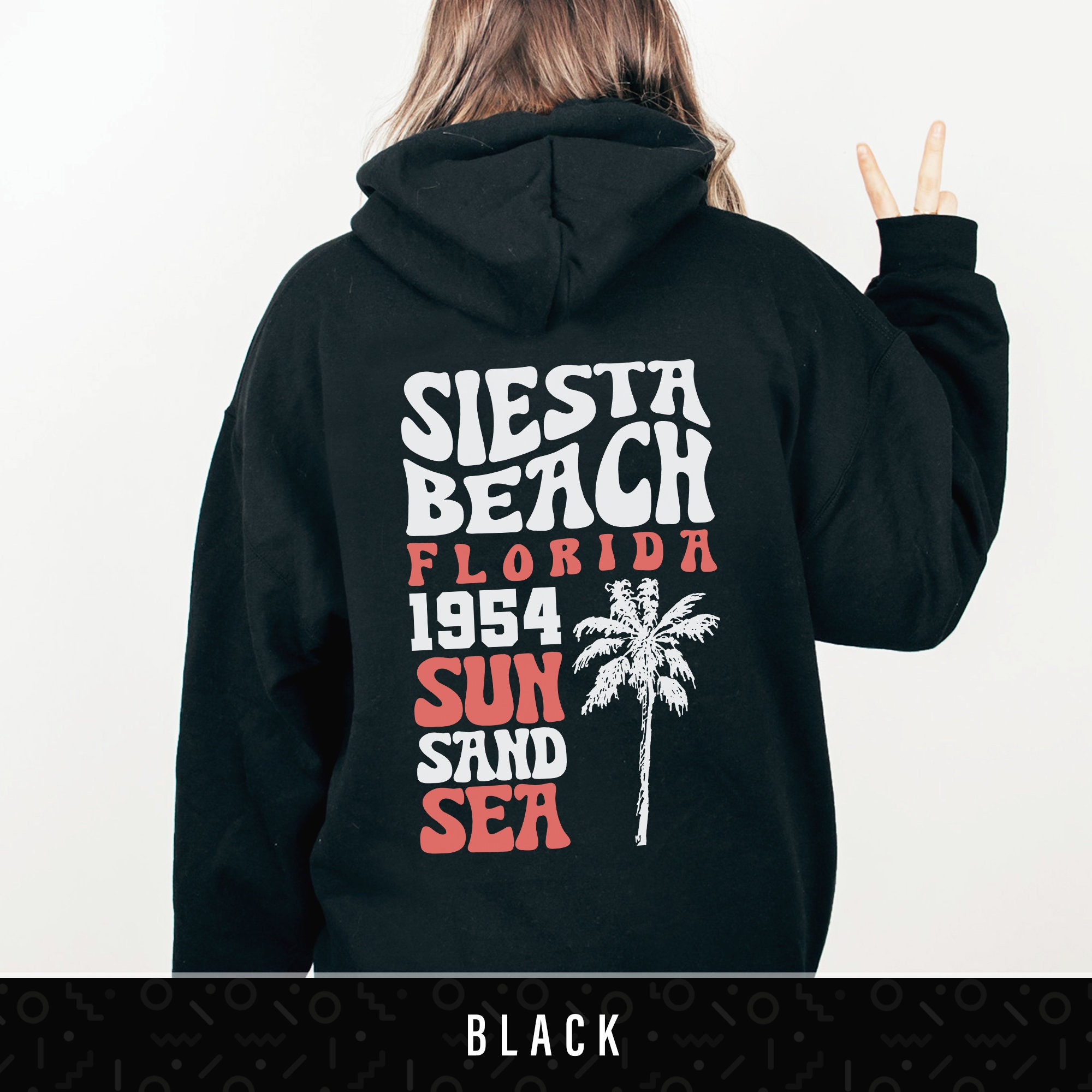 センスのいい お歳暮 Siesta Beach Palm Only) Design (back Hoodie Surf Hoodie, トップス