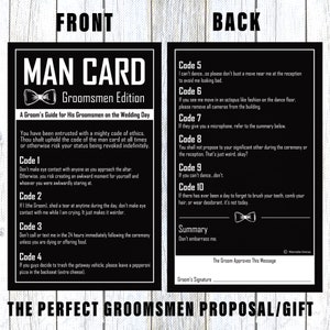 Tarjeta de propuesta de padrinos de boda, propuesta de tarjeta de padrinos de boda, tarjeta de padrinos de boda de yute, pedir padrinos de boda, invitación de padrinos de boda, regalos de propuesta de padrinos de boda Groomsmen Man Card