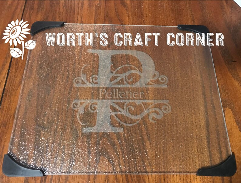 Personalized Glass Cutting Board Etsy