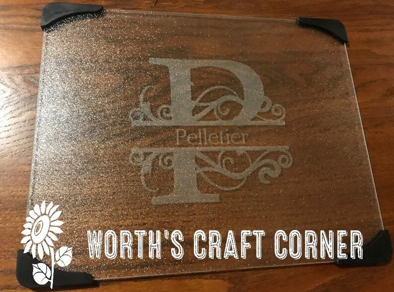 Personalized Glass Cutting Board Etsy