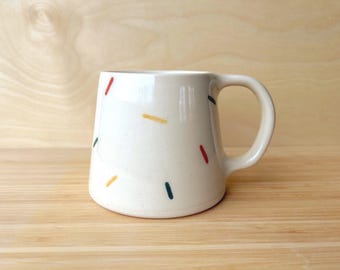 Handmade Ceramic Mug - Sprinkles (Deep Colors)