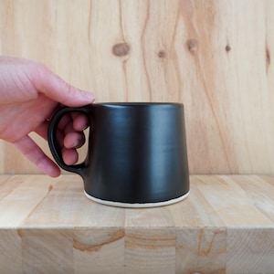 Handmade Ceramic Mug - Satin Espresso Black