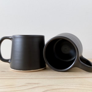 Handmade Ceramic Mug - Satin Espresso Black