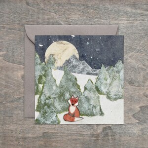 Framable Greetings — Vollmond, Foxy & Winterwild lebende Tiere 10x10cm Kunstkarten
