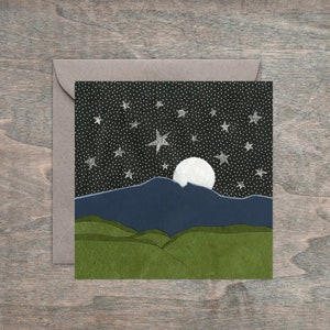 Cartes de voeux encadrées : un carré Moonrise plus complet et Nature Therapy 4 x 4 po.