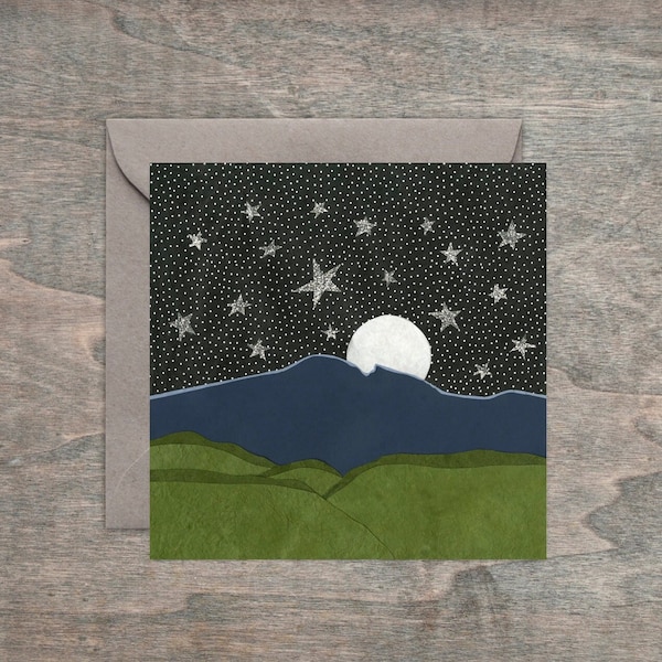 Framable Greetings— A Fuller Moonrise Square 4 x 4" Art Card