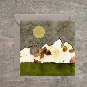 Framable Grüße - Teton Sommernacht & Berglandschaft 4x4 "Kunstkarten