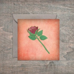 Framable Greetings - Love is a Rose & Romantic Square 4 x 4" kunstkaarten