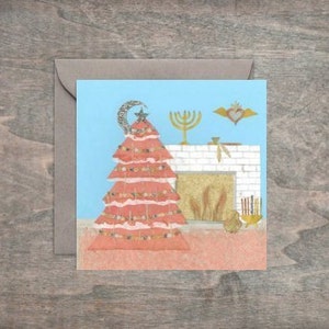 Einrahmende Grüße — Kitschige Feiertags-Einheits-Quadrat 10 x 10 cm Kunstkarte (LEER INNEN)
