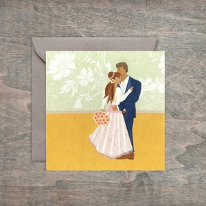 Salutations encadrables — Carte d'art First Dance Square 4 x 4"
