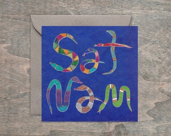 Framable Greetings— Sat Nam Serpents Square 4 x 4" Art Card