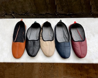 Slippers Islam Mest, Beige Winter Socks, Genuine Recycling Leather Handmade Tawaf Shoes, Shoes, Islamic Gift