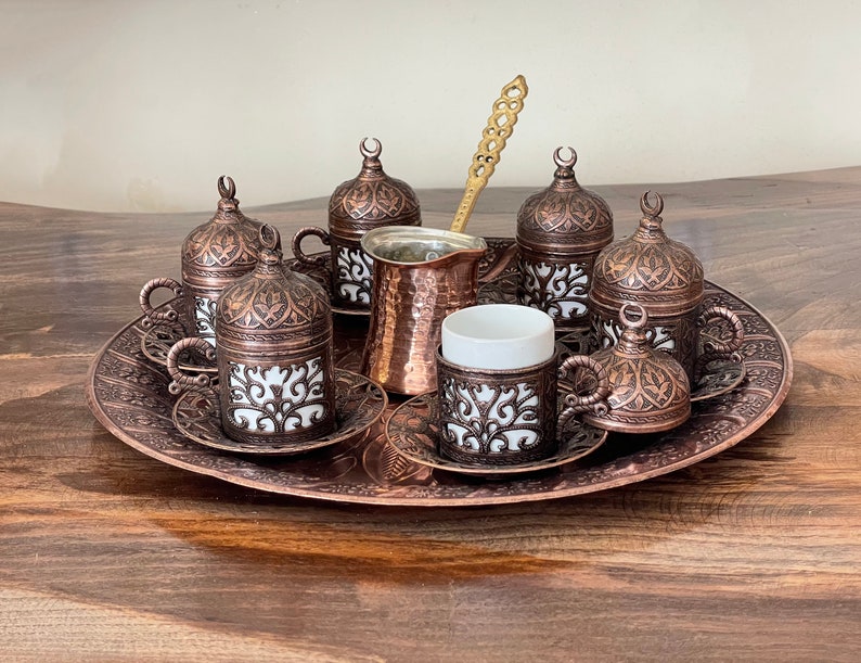 Coffee Serving Set Turkish Coffee Set Traditional Turkish Etsy
