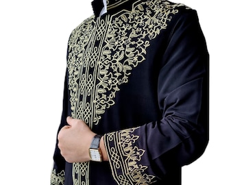 Islamic Mens Wear, Jubbah, Muslim Long Kurta, Muslim Robe Turban, Prayer Robe Harakani, Cübbe, Punto Jubbah