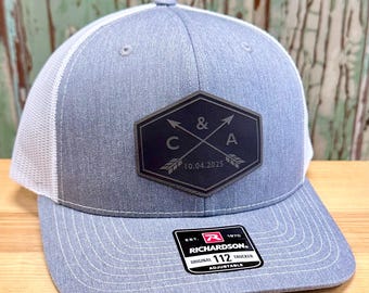 Custom Wedding Hats, Groom Hat, Groomsman Hats, Custom Wedding Party Hats, Best Man, Initials, Anniversary Gifts