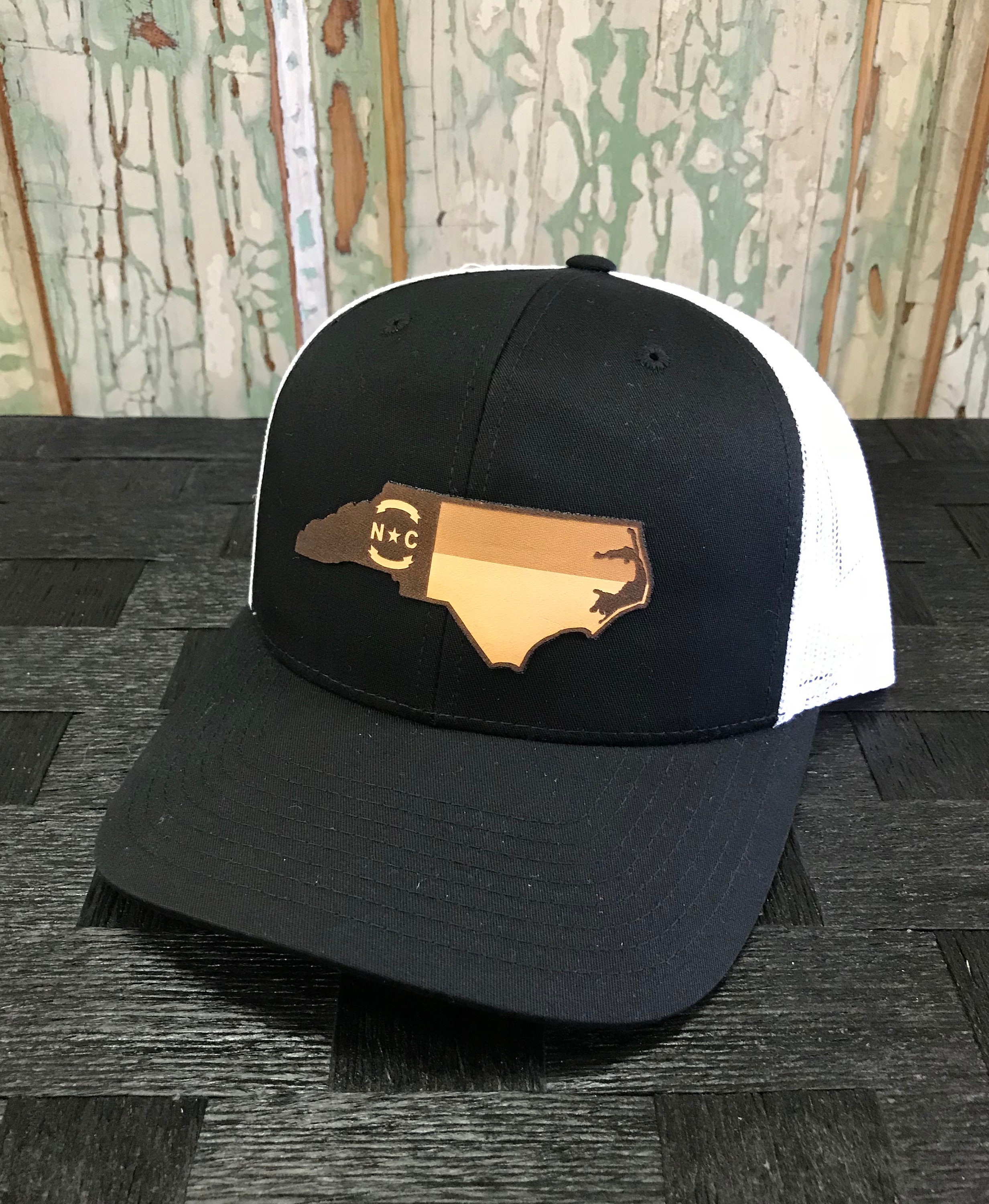 nc leather patch hat