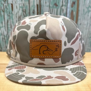 North Carolina Ducks Unlimited Leather Patch Trucker Hat Richardson 168