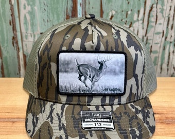 Whitetail Deer Patch Trucker Hat Richardson Multiple Colors  display picture 1