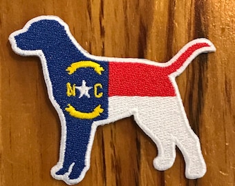 North Carolina Hunde-Zustands-Flaggen-Aufnäher 2,70 &quot;L x 2,25&quot; H