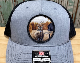Barn Buck Patch Trucker Hat Snap Back Deer