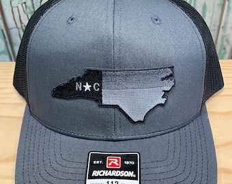 SDHEIJKY North Carolina State Flag Pig Washed Baseball Cap Trucker Hat Adult Unisex Adjustable Denim Cap BlueOne Size 