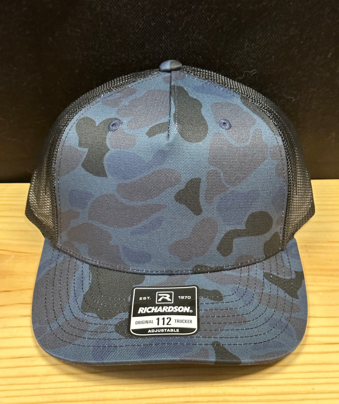 Richardson 112PFP Trucker Hat Admiral Duck Camo/black Blank - Etsy