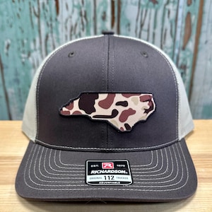 North Carolina Retro Duck Camo Patch Trucker Hat Richardson