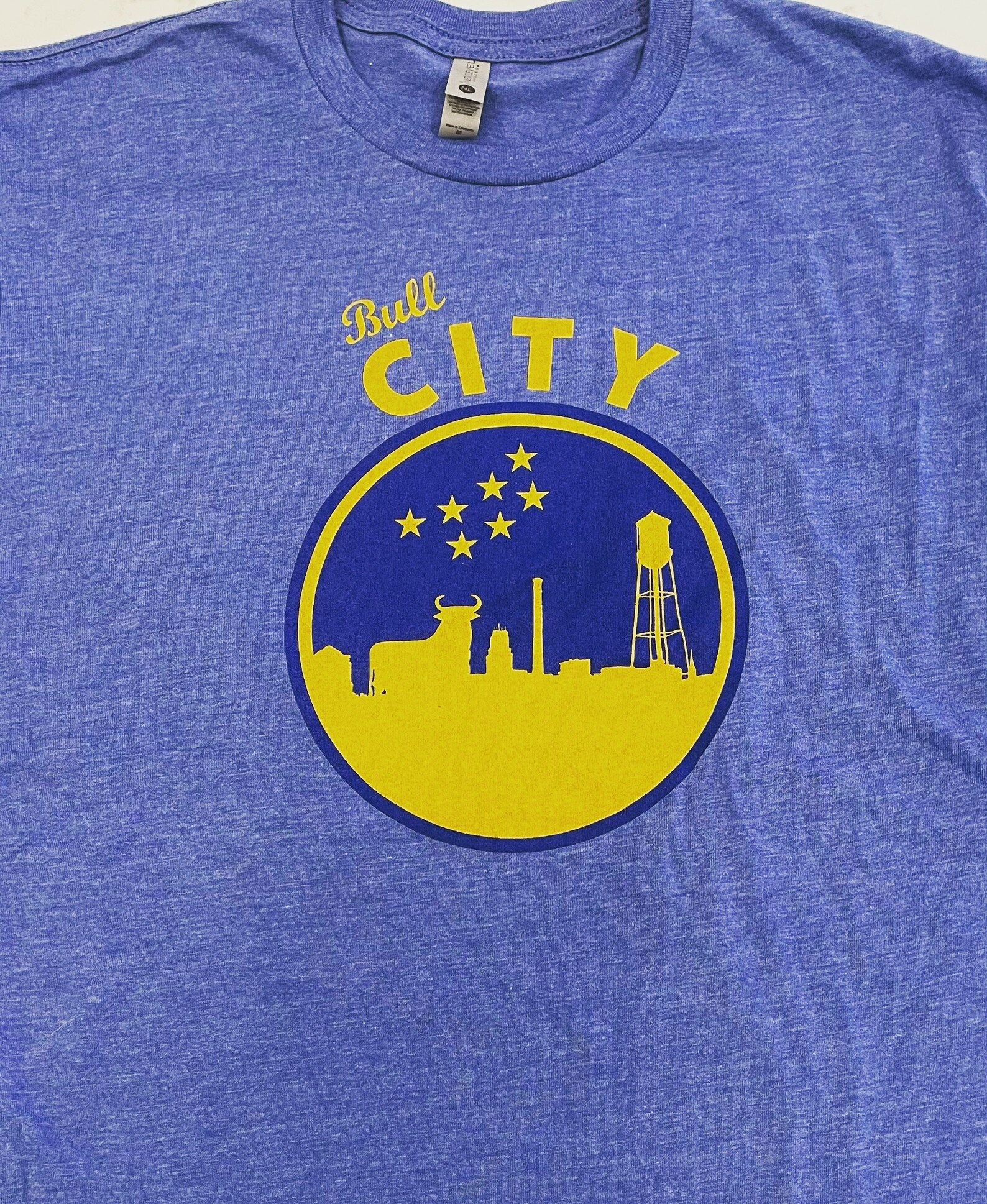 Durham NC Bull City Retro Short Sleeve Tshirt Unisex Royal Etsy