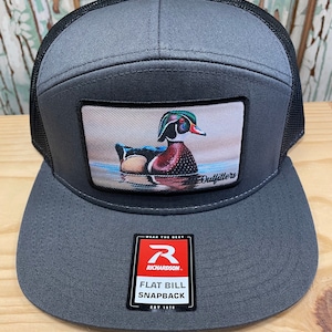 Wood Duck Patch 7 Panel Trucker Hat Snap Back