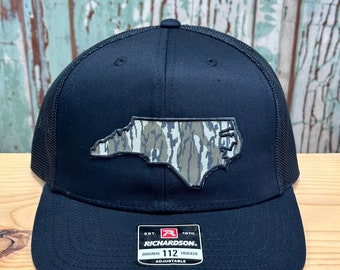 North Carolina Bottomland Camo Patch Trucker Hat Richardson