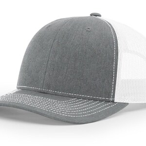 North Carolina lädermärke NC truckerkeps flera färger Heather grey/white