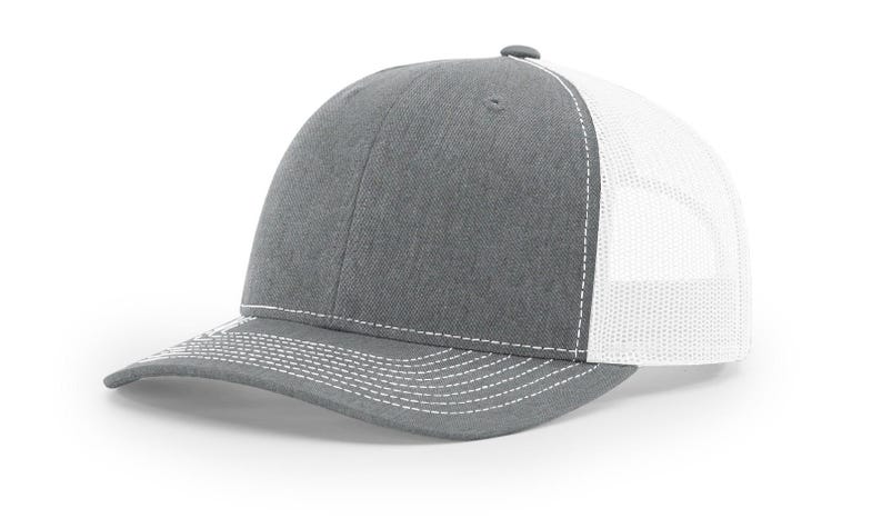North Carolina lädermärke NC truckerkeps flera färger Heather grey/white