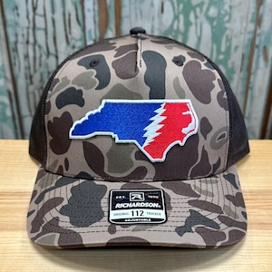 Grateful North Carolina NC Patch Trucker Hat Multiple Colors