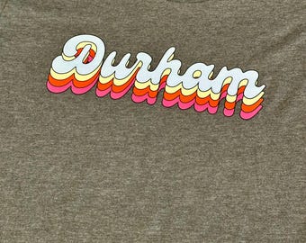 Durham NC Bull City Short Sleeve T-Shirt Unisex Charcoal Heather Tee