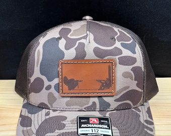 Turkey Hunter Leather Patch Trucker Hat Richardson 112
