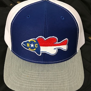 North Carolina Largemouth Bass Silhouette Patch Trucker Hat