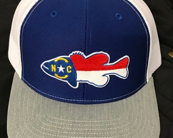 North Carolina Largemouth Bass Silhouette Patch Trucker Hat
