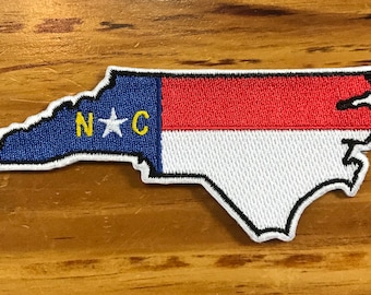 North Carolina State Flagge Patch 4,20 &quot;L x 2,25&quot; H