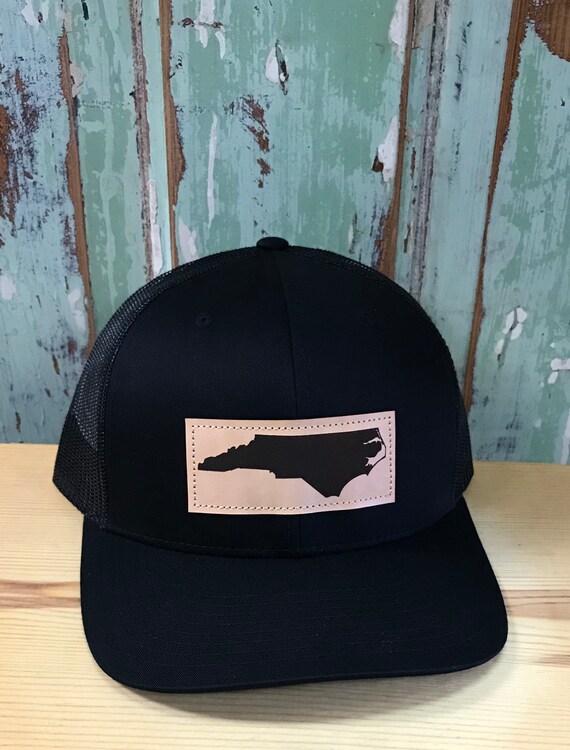 north carolina leather patch hat
