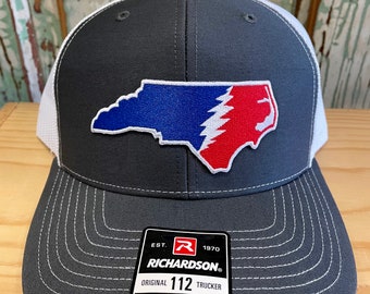 SDHEIJKY North Carolina State Flag Pig Washed Baseball Cap Trucker Hat Adult Unisex Adjustable Denim Cap BlueOne Size 
