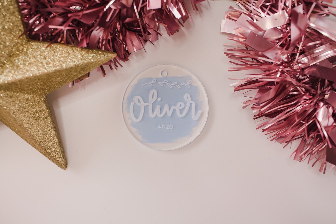 Custom Acrylic Disc Ornaments Custom Acrylic Christmas Etsy