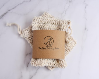 Sisal Soap Saver Bag: Natural Cotton Exfoliating Pouch | Eco-Friendly