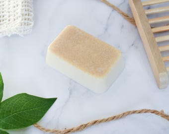 Pure Oatmeal: Gentle Exfoliating & Moisturizing Facial Bar | Unscented Natural Handmade Face Soap